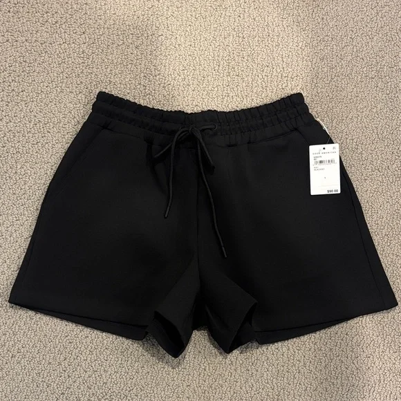 NEW Good American Womens Drawstring Casual Scuba Shorts Size 1 or Small - Picture 1 of 5